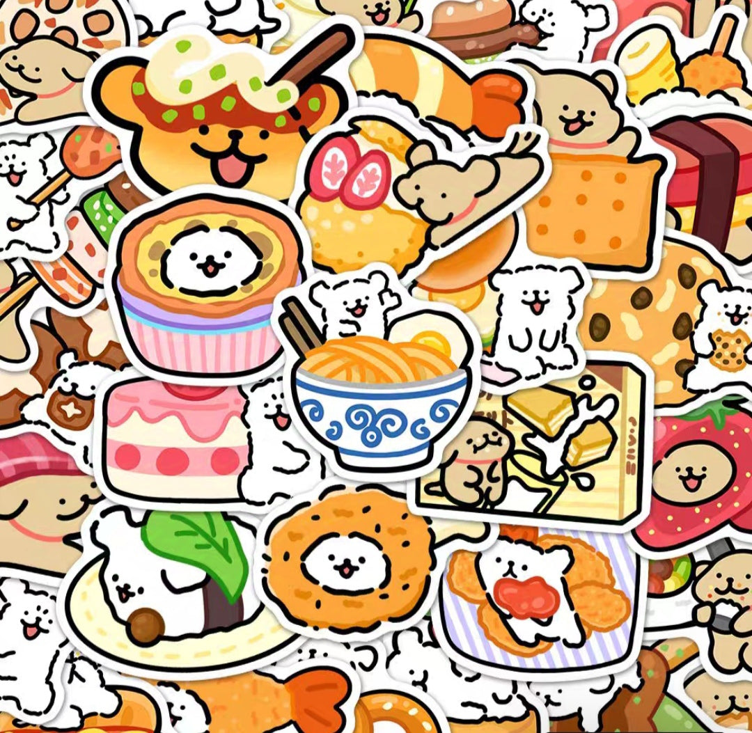Kawaii Foody stickers [50 & 100 pack]