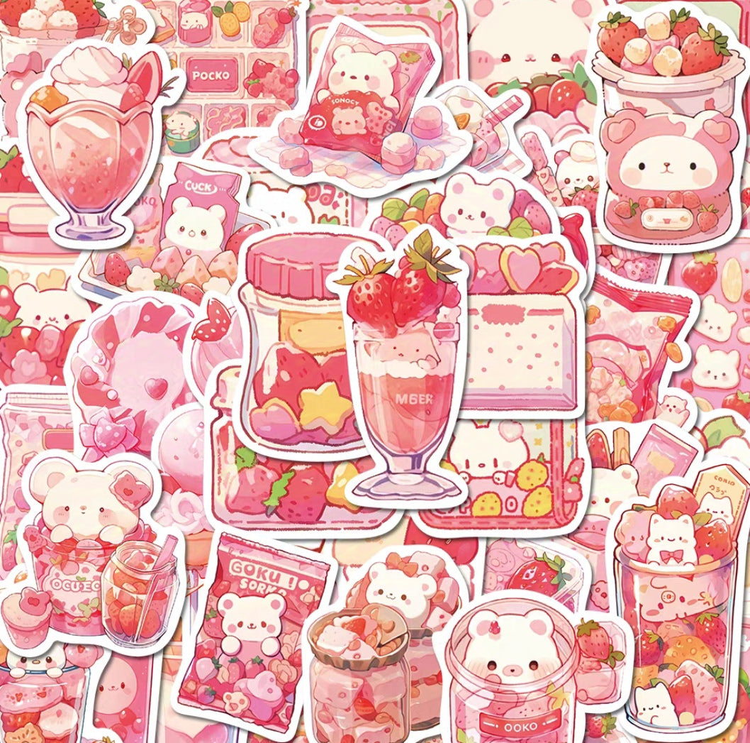 Strawberry flavour stickers [50 pc]